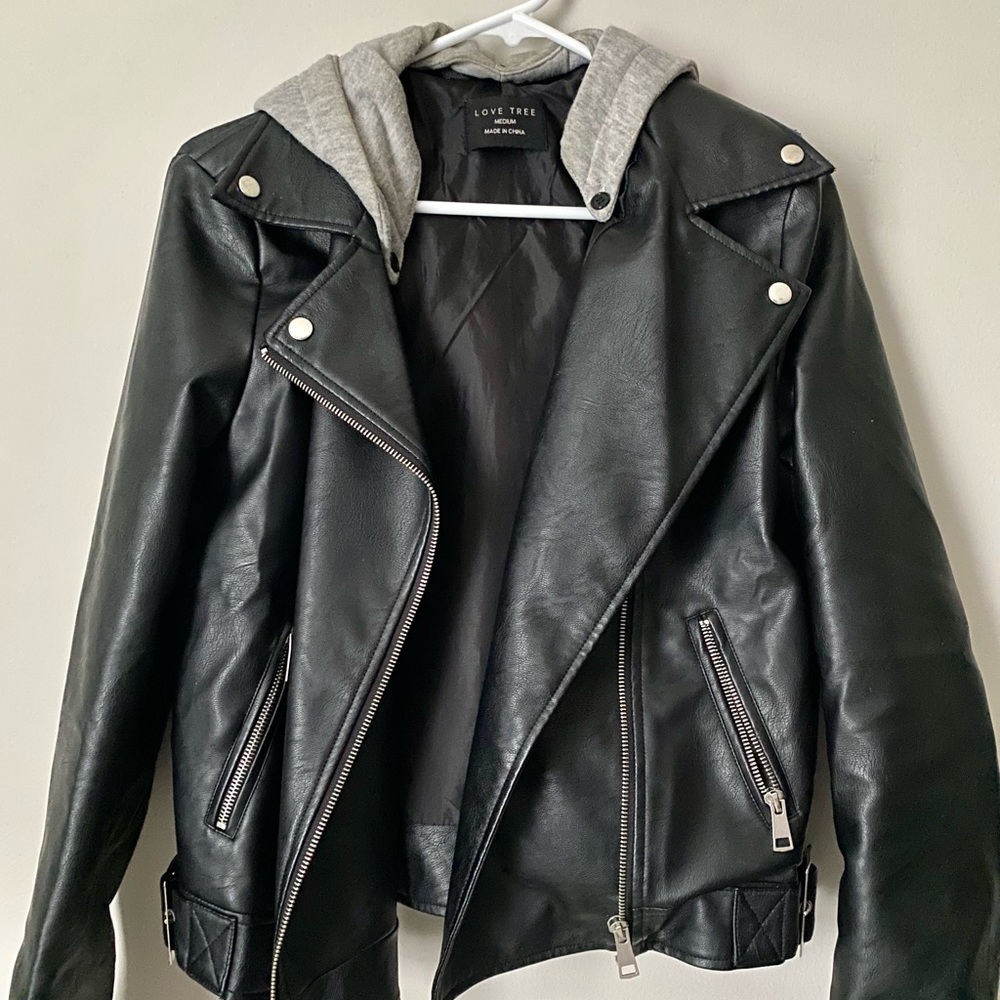 Black Faux Leather Jacket